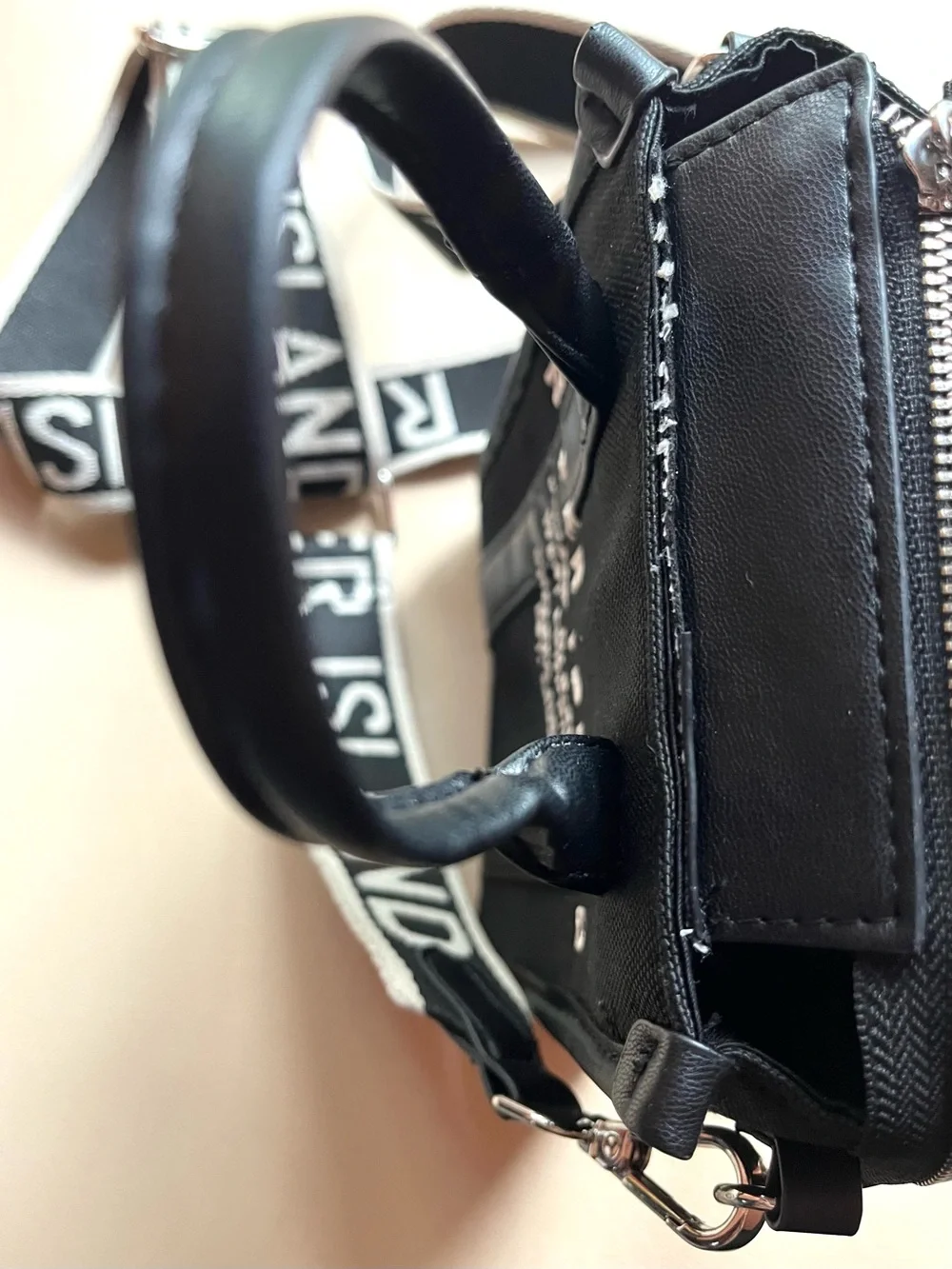 River Island Chelsea House Crossbody Mini Canvas Tote Bag